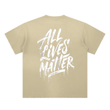 Load image into Gallery viewer, All Lives Matter Painted Faces Hand-Frayed Sunfade Paint Splatter T-Shirt