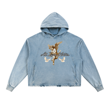 Load image into Gallery viewer, Vintage Washed Frayed-Hem Hoodie
