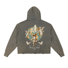 Load image into Gallery viewer, Vintage Washed Frayed-Hem Hoodie
