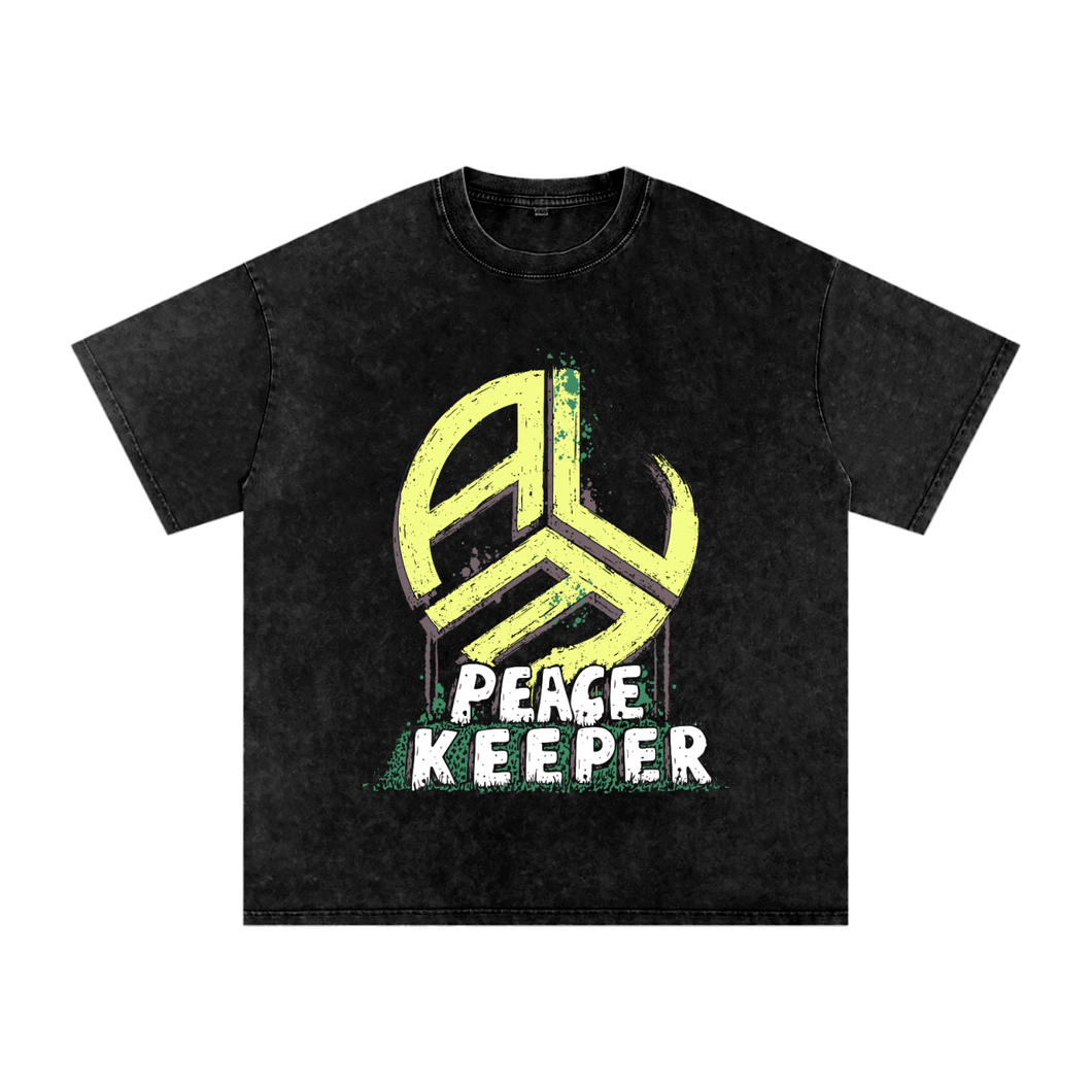 All Lives Matter Peacekeeper Snow Washed Oversized Cotton T-Shirt