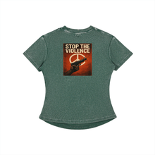 Load image into Gallery viewer, All Lives Matter Womens Logo Vintage Washed Bodycon Cotton T-Shirt
