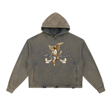 Load image into Gallery viewer, Vintage Washed Frayed-Hem Hoodie
