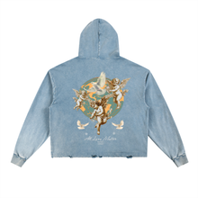 Load image into Gallery viewer, Vintage Washed Frayed-Hem Hoodie
