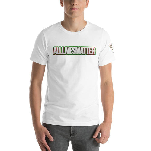 ALM ALL LIVES MATTER T-SHIRT WHT/GRN/RED - ALM ALL LIVES MATTER 
